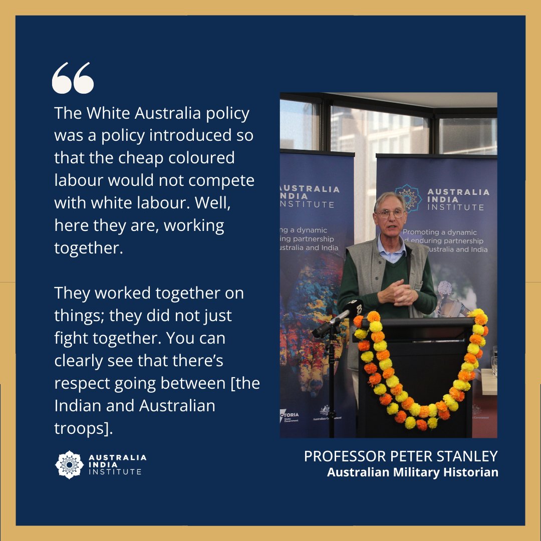 To commemorate the dynamic connection forged in history & in their shared pursuit of progress, prosperity, & peace, our keynote speakers from our #Anzac-India event delved into the long-forgotten sacrifices made & friendships formed between our Allied Forces & Indian troops 🇦🇺🇮🇳