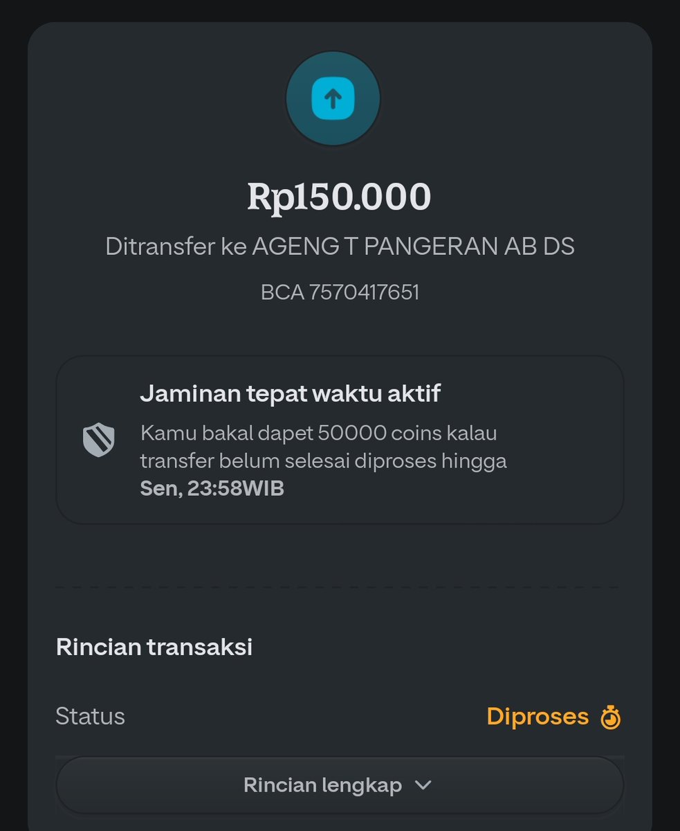 aphotografer's tweet photo. @HaloBCA saya ada Transfer dari GoPay ke Rek Pribadi kenapa statusnya Proses terus ya? https://t.co/QOO2R93nu9
