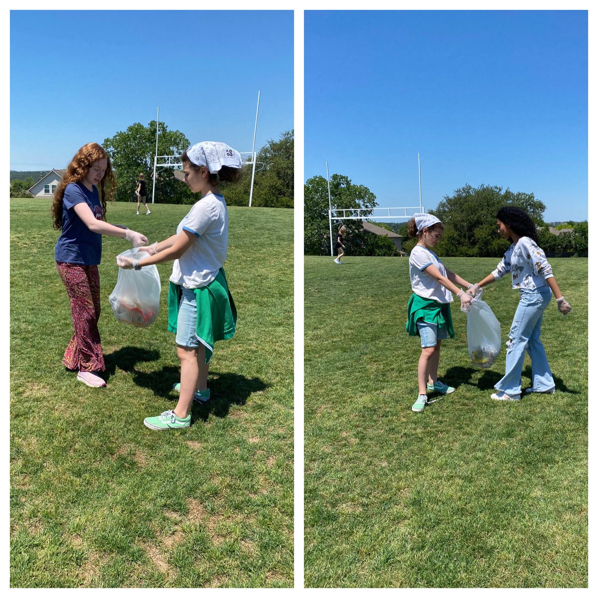 On this beautiful #EarthDay2024, our AVID students chose a service project to pick up trash around campus. Love the heart of our #1LISD compassionate Eagle community contributors! #SoaringTogether💙🦅💛 @LeanderISD_AVID