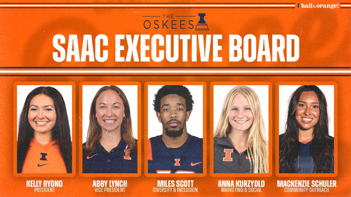 IlliniAthletics's tweet photo. 2024 Oskee Awards

Thank you to this year’s SAAC Executive Board, as well as all of the representatives involved!

#Illini |   #HTTO