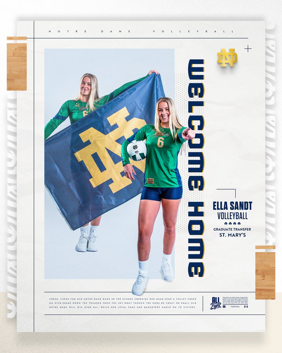 Welcome home, Ella! 💚🏐 #GoIrish☘️