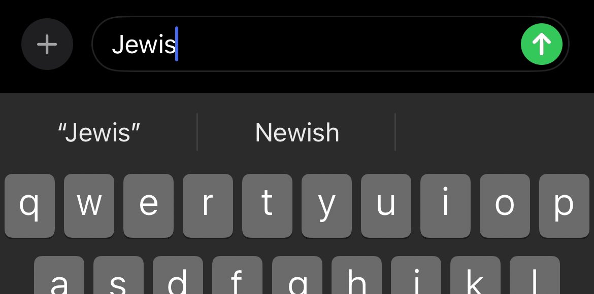 llanham1357's tweet image. Is @Apple anti Jewish?  Why does my #ipone act like this is a word it’s never seen before? #jewish #rukiddingme #antihamas #IDF #wtf #really