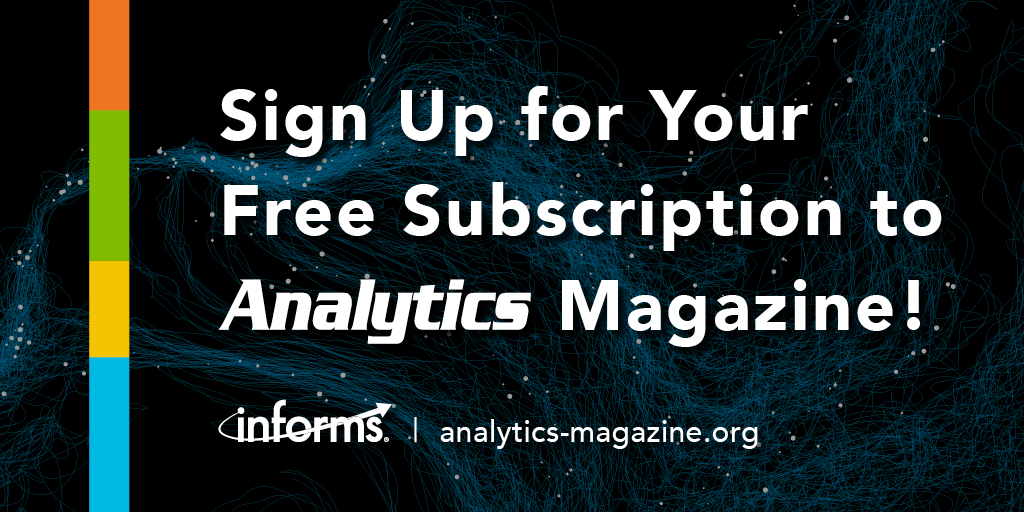 Discover the impact of analytics across various industries and applications. Subscribe now to Analytics magazine to stay informed! bit.ly/3QfRuwV #machinelearning #ML #AI #datascience #operationsresearch #orms #analytics