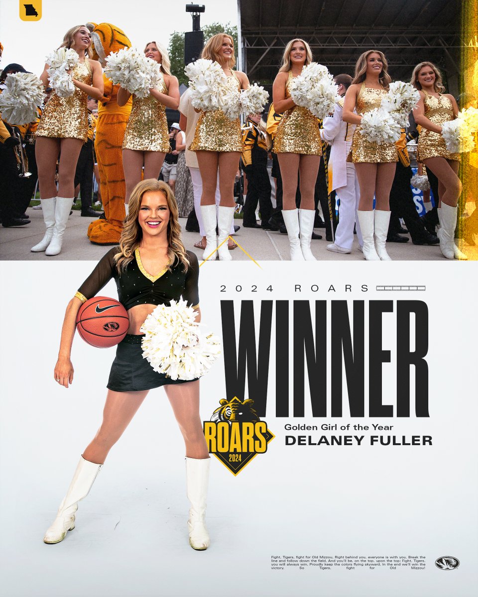 MizzouAthletics's tweet photo. Delaney Fuller is Mizzou's Golden Girl of the Year!

#MIZ🐯 #ROARS24 https://t.co/GJdmkR7LEK