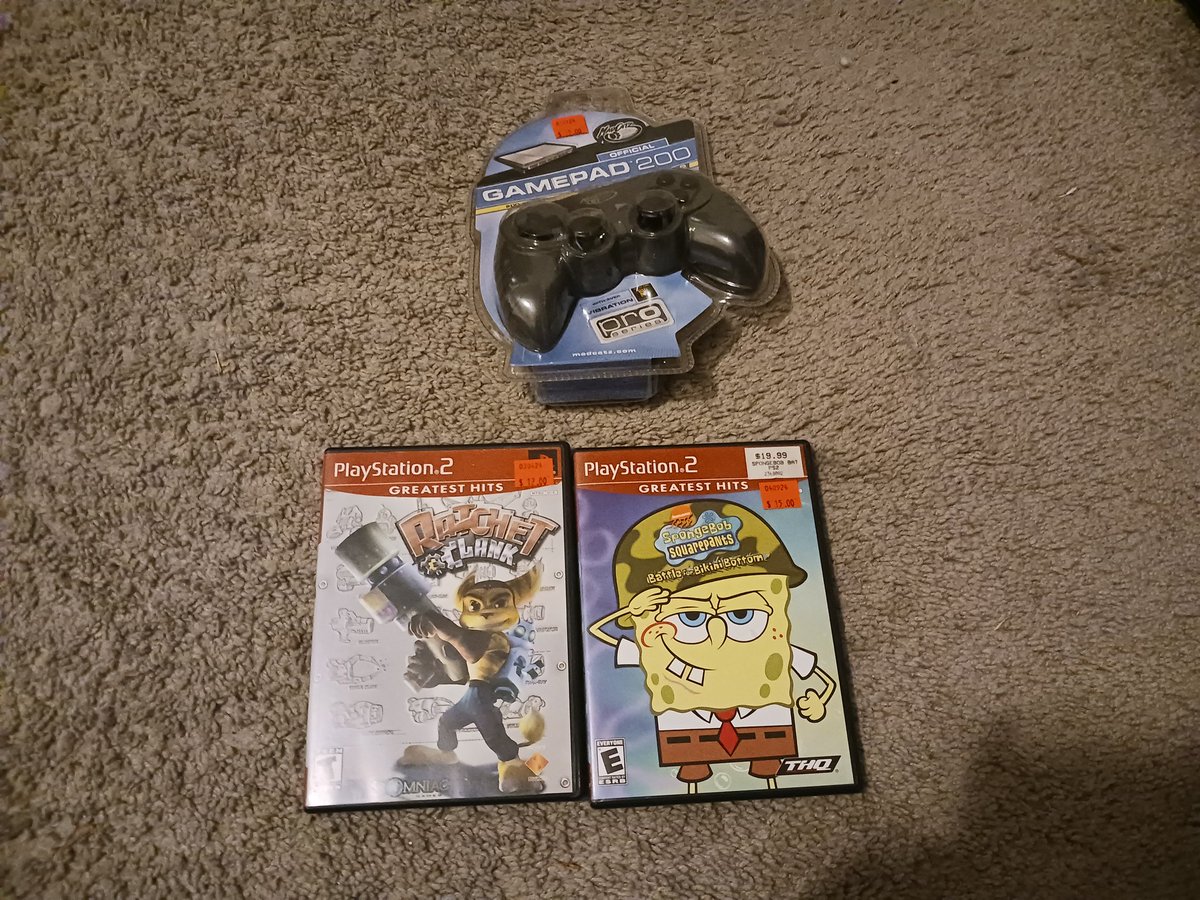I got ratchet and clank spongebob squarepants battle for bikini bottom and a third party ps2 controller #RatchetAndClank #spongebob #spongebobsquarepants #battleforbikinibottom #ps2 #playstation2
