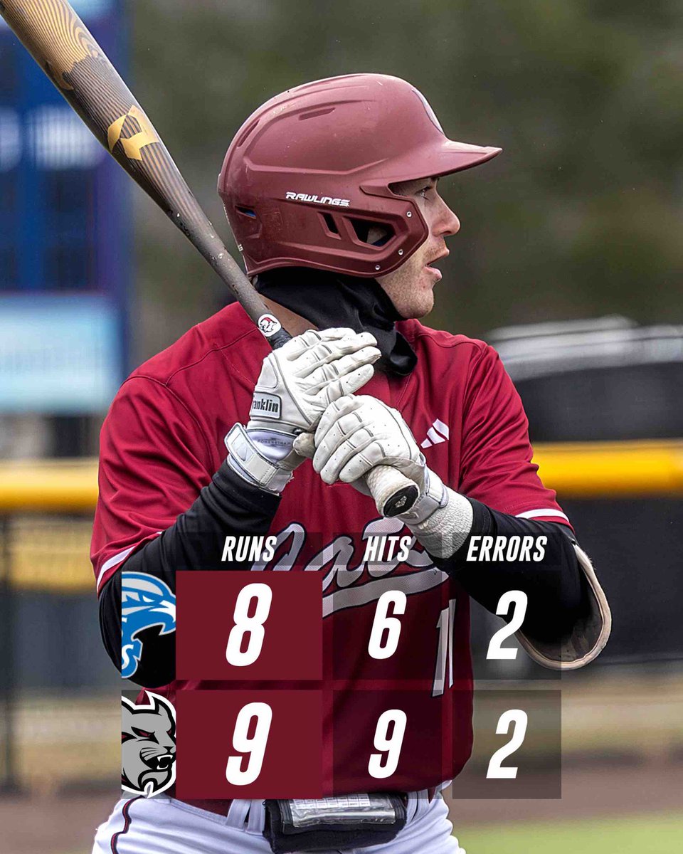 ⚾️AMCATS SWEEP⚾️ Baseball sweeps the Albertus Magnus Falcons 5-0 and 9-8 on the road! Owen Sullivan threw 8 shutout innings in game one with 11 strikeouts! Box score: ow.ly/iPKZ50RlMIx