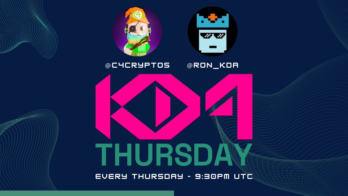 🍻 𝗞𝗗𝗔 𝗧𝗛𝗨𝗥𝗦𝗗𝗔𝗬 🍻

<a href="/C4Cryptos/">Kevin Clark</a> and I return for another episode of $KDA Thursday, don't miss out!

Like every week, we will discuss the latest happenings in #crypto and #Kadena, and also have some laughs while doing it 🤣

🎙️x.com/i/spaces/1zqKV…🎙️

#NewKadena #KDA