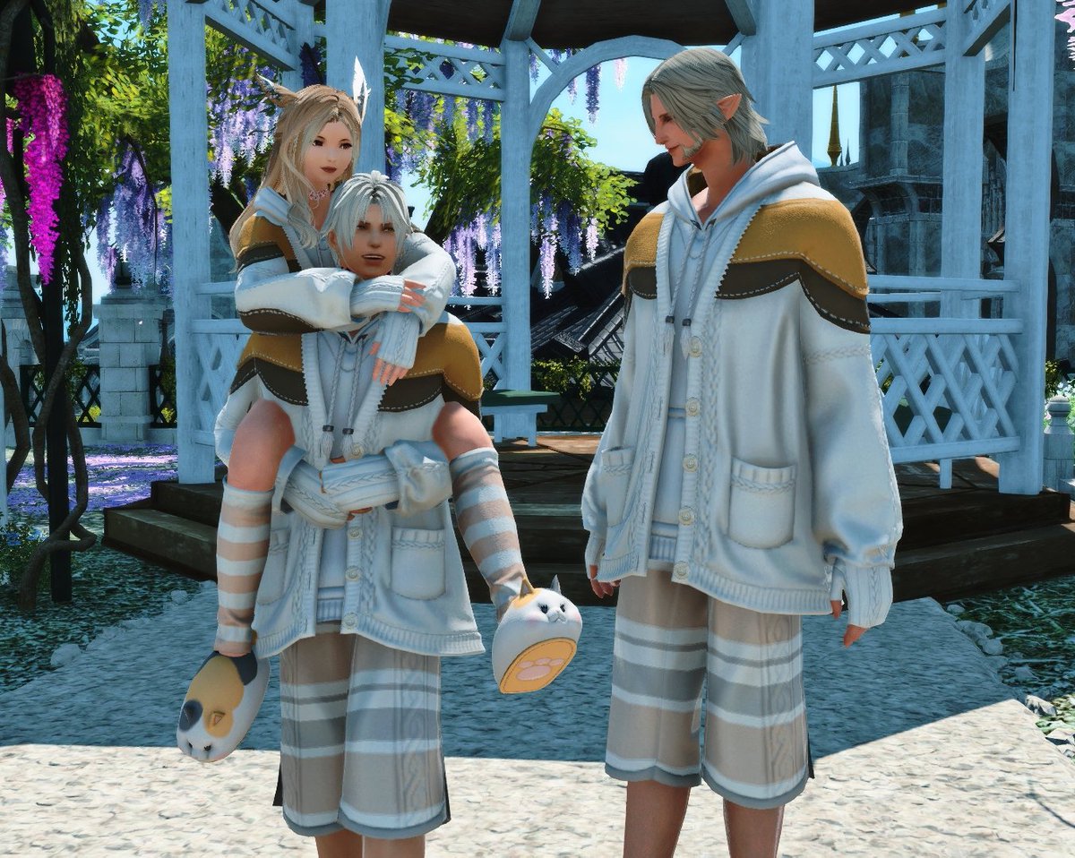 who would have ever thought? to have a family all my own? 
| #GPOSER | #gpose | #ffxivgpose | #ffxivscreenshot| #miqote | #urianger | #thancred |