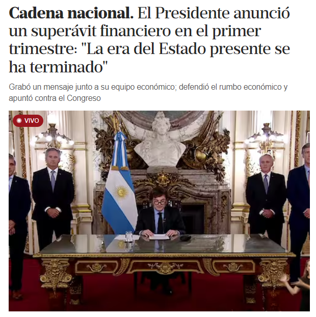 CarlosMaslaton's tweet photo. Si Argentina en vez de un país soberano fuese una empresa cotizante en bolsa y Javier Milei su CEO, la empresa y el CEO serían denunciados por fraude financiero, por falsificar balances, por mentir con la deuda y por tergiversar los números reales para así producir efectos artificiales en el mercado y, oportunamente, condenados ambos. La estafa del discurso de Milei pasa por emitir deuda a ritmo delirante, tanto de la Tesorería como del BCRA, para disimular así gastos y servicios financieros, restando estas políticas nefastas de la presentación del gasto total efectivo del estado. Todo ello en un marco de anulación de los principales precios del mercado, tipo de cambio y tasa de interés, llevando así a tener un país carísimo en moneda real y en recesión extrema dejando solo rentables a los sectores especulativos acomodados.