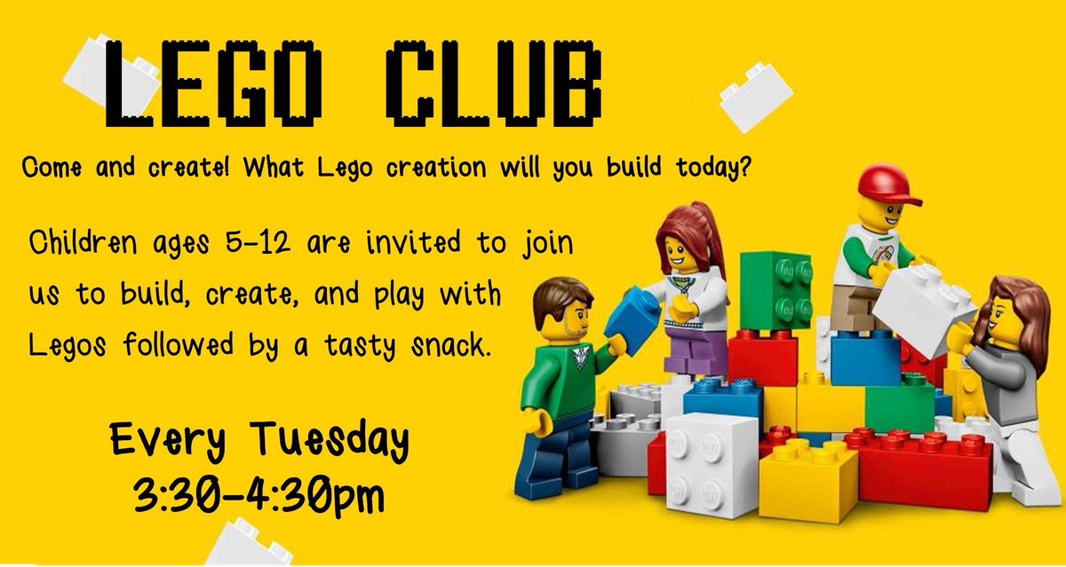 We love Lego!!! What will you build this Tuesday at Lego Club?