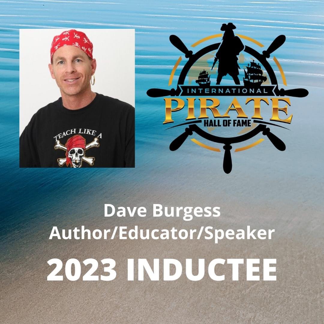🏴‍☠️🏴‍☠️🏴‍☠️🏴‍☠️
Special thanks to the entire #tlap #LeadLAP & #dbcincbooks community for years of support. 
Today, I was inducted into the International Pirate Hall of Fame...& I am pumped about it!! 
Read more here: facebook.com/PirateHallOfFa…
@dbc_inc @TaraMartinEDU @wenders88 
🏴‍☠️🏴‍☠️🏴‍☠️🏴‍☠️