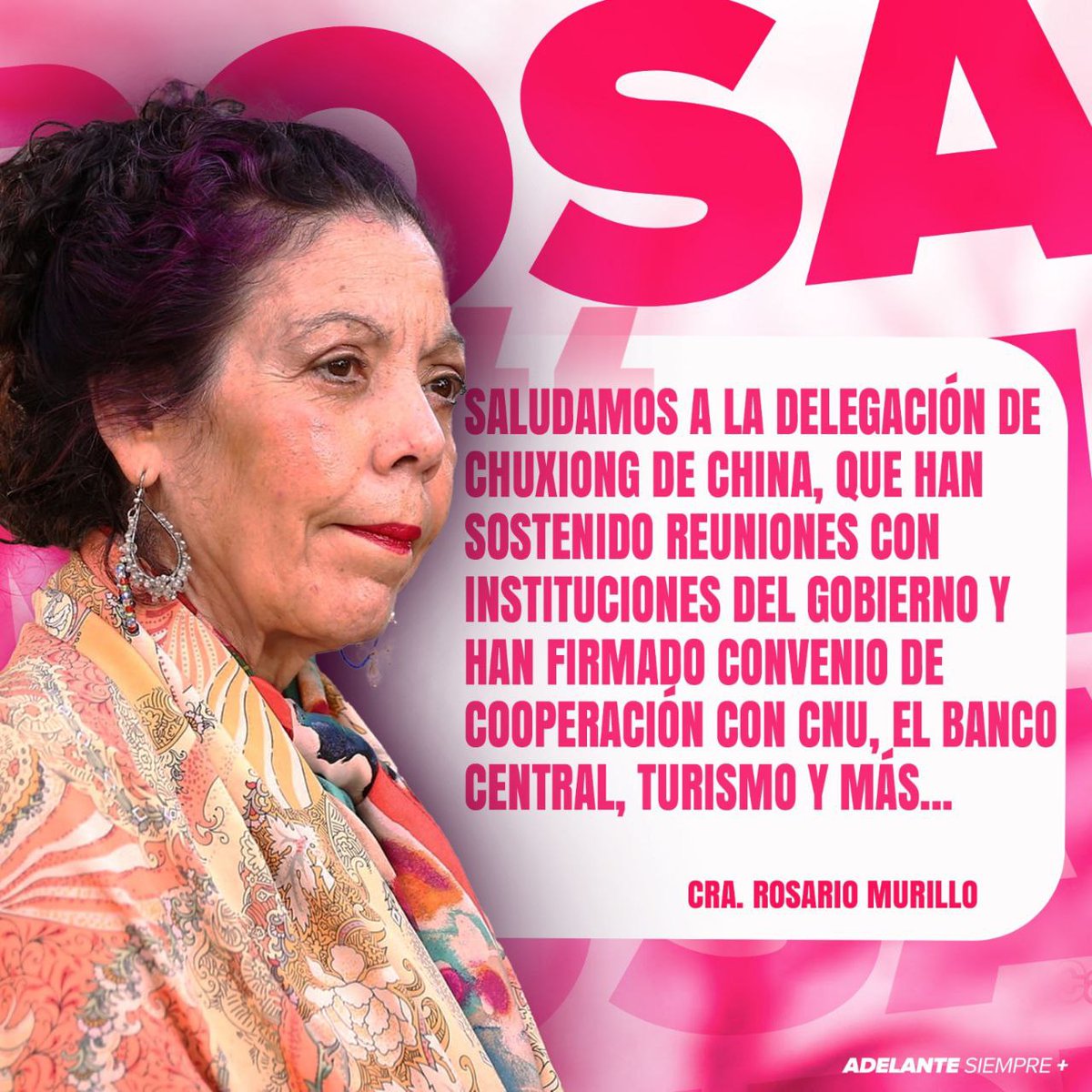 Compañera Vicepresidenta Rosario Murillo, hoy 22 de #abril2024. ❤️🖤💪🏻 #AdelanteSiempre #SomosVictoriasVerdaderas