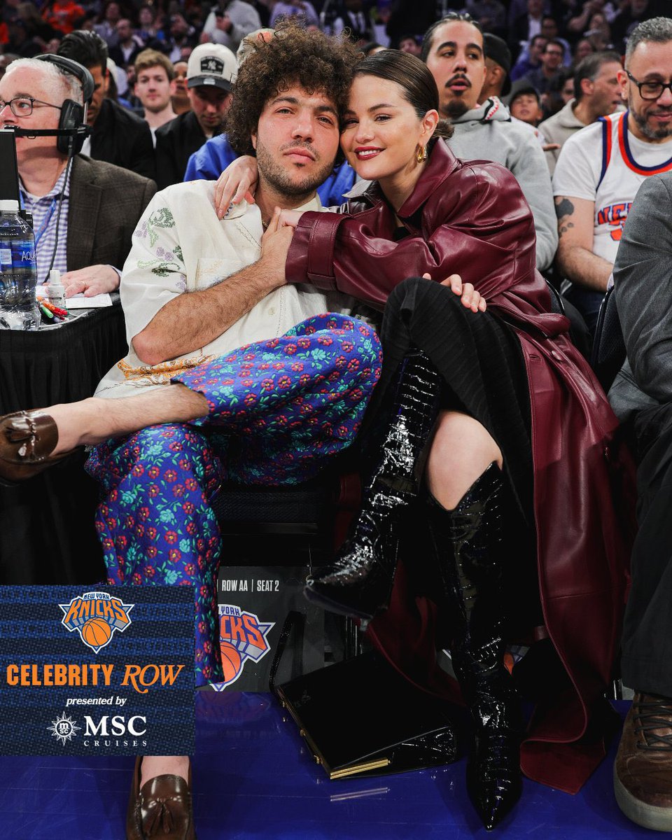 Selena Gomez and Benny Blanco at the Knicks game