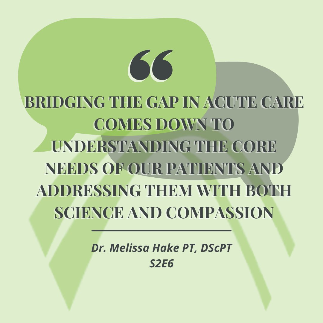 Science meets compassion in acute care. 💖 Join us in conversation with  Dr. Melissa Hacke Wednesday as she discusses the heart of patient care on our podcast. Don't miss it! #AcuteCare #CompassionateCare #AcutePT #PhysicalTherapy #HealthcarePodcast #ICURehab  #AcuteCareEducation