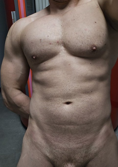 Took this yesterday. Trying a different angle after the gym. Abs are slllloooowly starting to show..