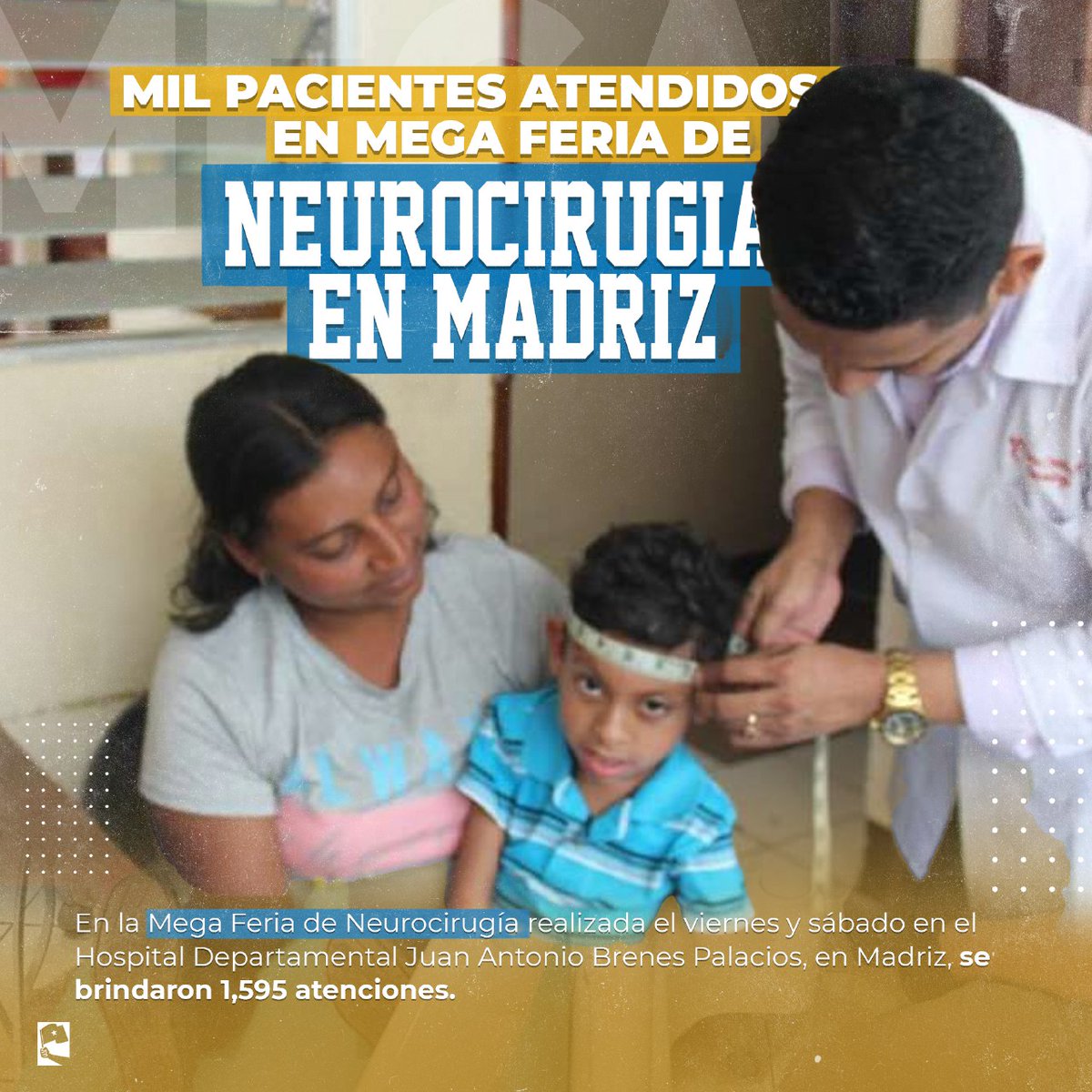 La Mega Feria de Neurocirugía del viernes y sábado en el Hospital Departamental Juan Antonio Brenes Palacios, en Madriz, fue un rotundo éxito! 🎉 Se proporcionaron un total de 1,595 atenciones, ¡un logro fenomenal para la comunidad!🏥💼 #SomosVictoriasVerdaderas