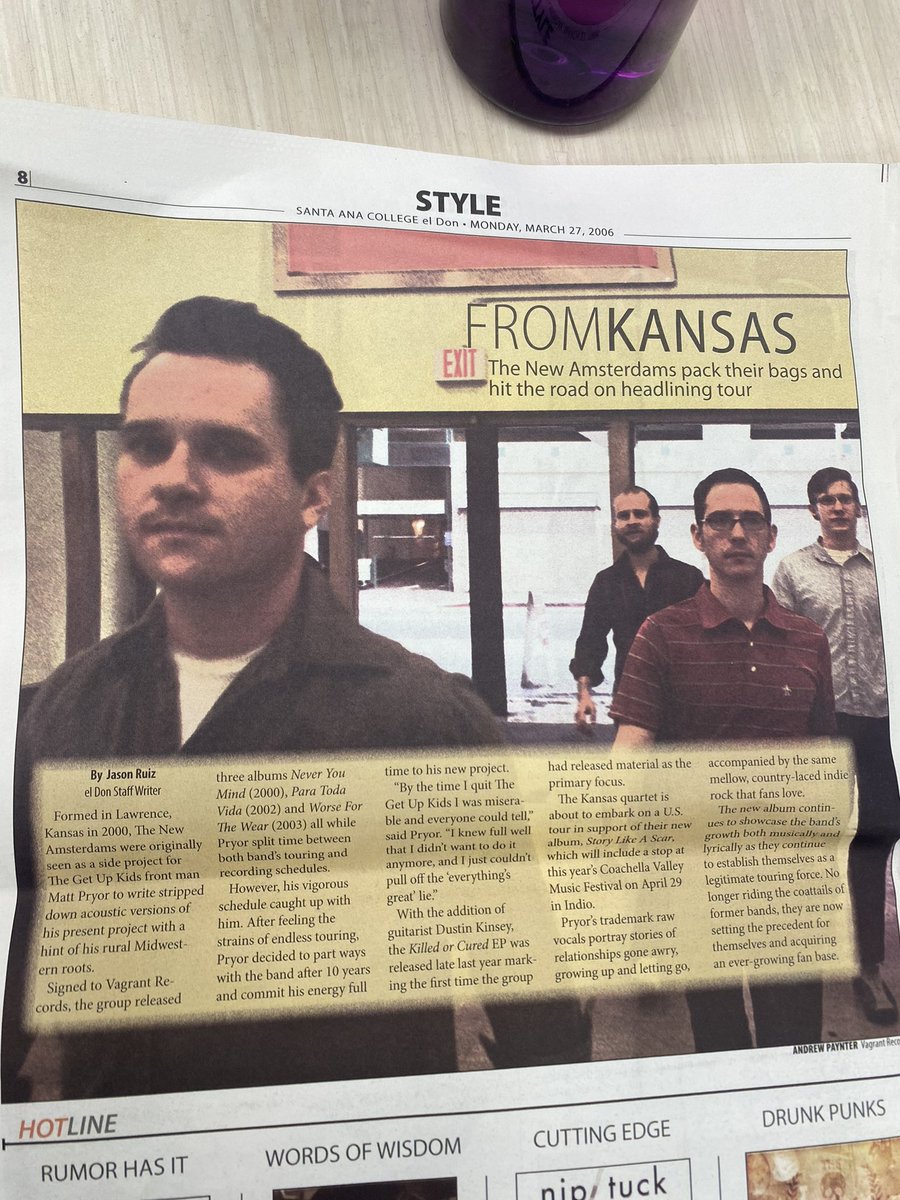 Throwback to 2006 when fledgeling reporter <a href="/JasonRuiz_LB/">Jason Ruiz 🐀</a> was on the Midwest emo beat for the @ElDonNews at <a href="/SantaAnaCollege/">Santa Ana College</a>. 📷 courtesy <a href="/thesarahbennett/">Sarah Bennett</a>.