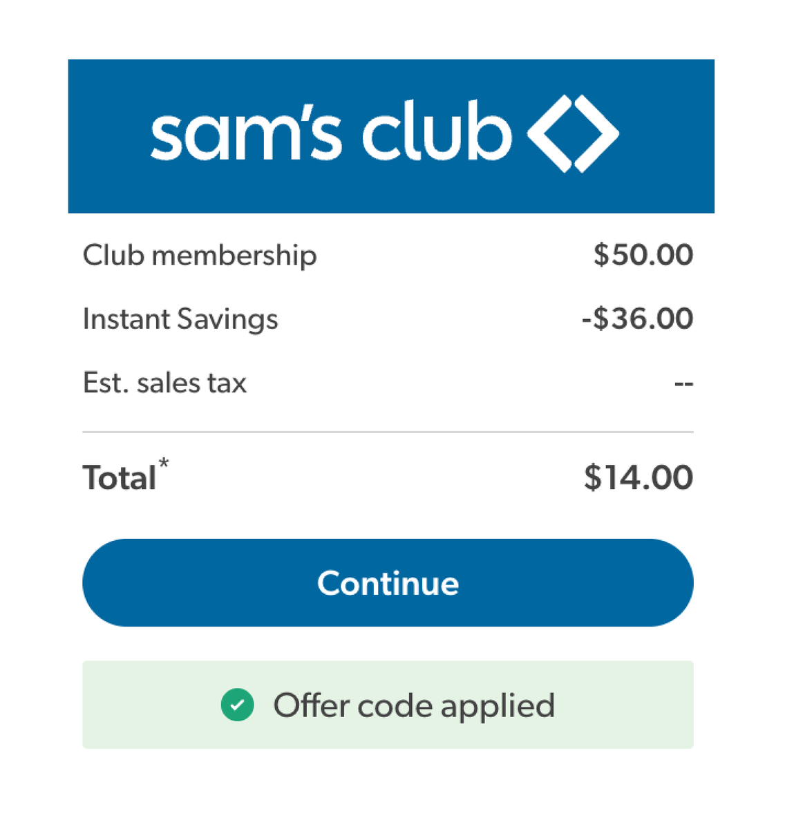 Sam's Club is offering 1-Year memberships for $14 today (reg $50) bit.ly/3QgcJ1p