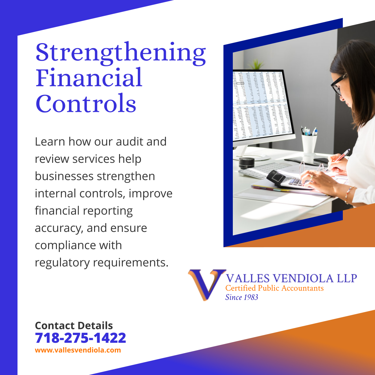 Strengthen your business's financial controls with our audit and review services. Let us help you enhance transparency and accountability in your financial operations. 

Read more: facebook.com/photo/?fbid=12…
 
#ManhattanNY #AccountingFirm #FinancialControls