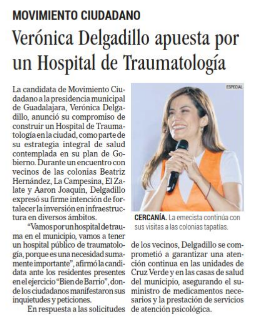 ¡Cada persona merece tener acceso a la atención médica cuando la necesita! Que sea con @PabloLemusN o @VeroDelgadilloG en Guadalajara, estamos comprometidos a hacer que esto sea una realidad EN TODO JALISCO.