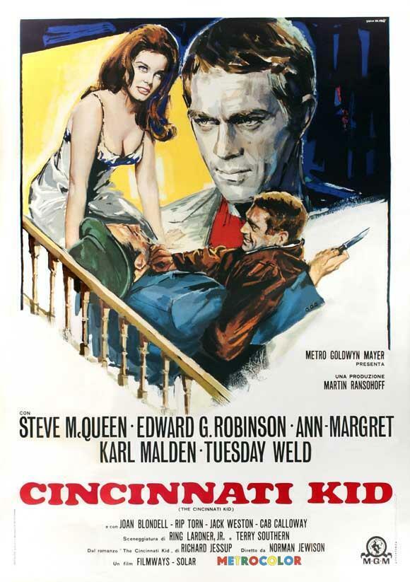 Steve McQueen, Edward G. Robinson, Ann-Margret, Tuesday Weld, Karl Malden, Cab Calloway, Joan Blondell, Rip Torn Directed by Sam Peckinpah & Norman Jewison Written by Terry Southen & Ring Lardner Jr. Theme Song by Ray Charles, music by Lalo Schifrin. OMG! #TCM! @Valsadie