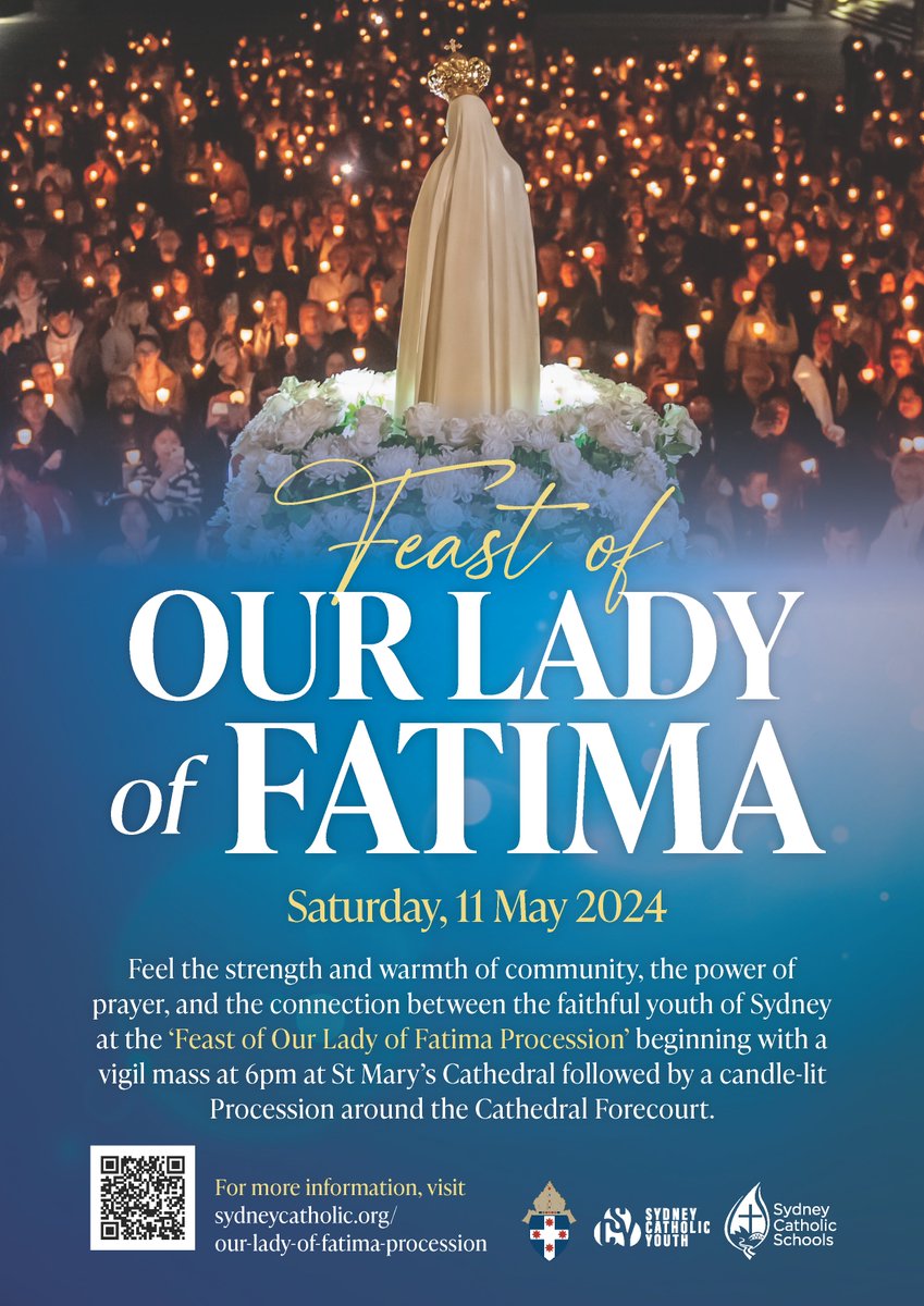 The Catholic Archdiocese of Sydney invites our schools and families to join the Our Lady of Fatima Procession.

If you have any questions, please contact the College's Youth Ministry Coordinator or Religious Education Coordinator.