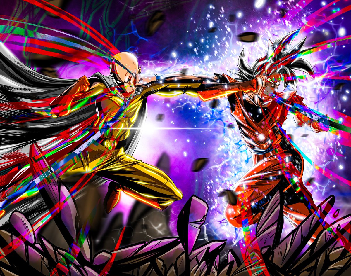 calebartxero's tweet photo. Who wins? 
-
#goku #Saitama #dbz #onepunchman https://t.co/ByBvDFXOur