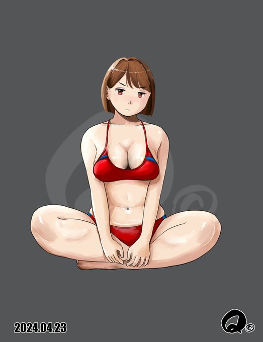 ヒカル先生のポーズカタログイラスト      その⑯座り編 あぐらうちのヒカル先生をモデルにしたポーズ集を作成中です立ちポーズ膝立ち今日から「座り編」です 