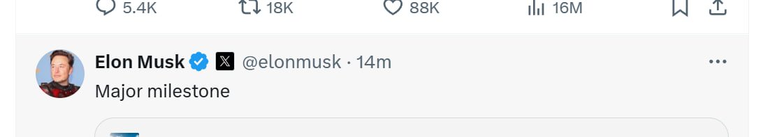 BRUH.
$MAJOR
🚨Just 'tweeted' by #Elon Musk!!!!🚨
#PolitiFi #memecoin on #ETH
dexscreener.com/ethereum/0x8e9…