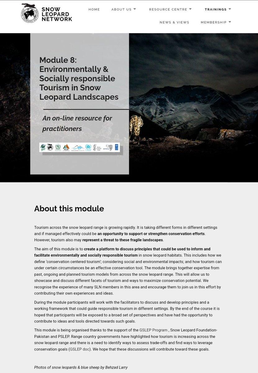 🐆 Did you know? SLN has a full Module on Environmentally & Socially Responsible #Tourism in #SnowLeopard Landscapes! You can find it here: snowleopardnetwork.org/module-8-envir… #EarthDayEveryDay
