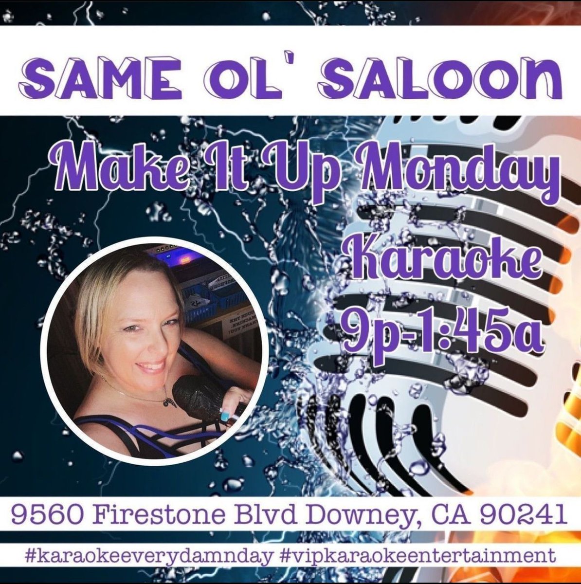ThatRoxyGirl13's tweet photo. 💜Make It Up Monday TONIGHT with Roxy Girl❣️ Karaoke 9p-1:45a
🎤 Singing all our favorite hits or try some new songs. If you don’t know how it goes, just make it up. 
🍻Second Happy Hour All Night Long 🥃
🚨Epic Will Happen🚨
.
.
(21+ Cash Only, ATM available) https://t.co/bzO2KcDL8g