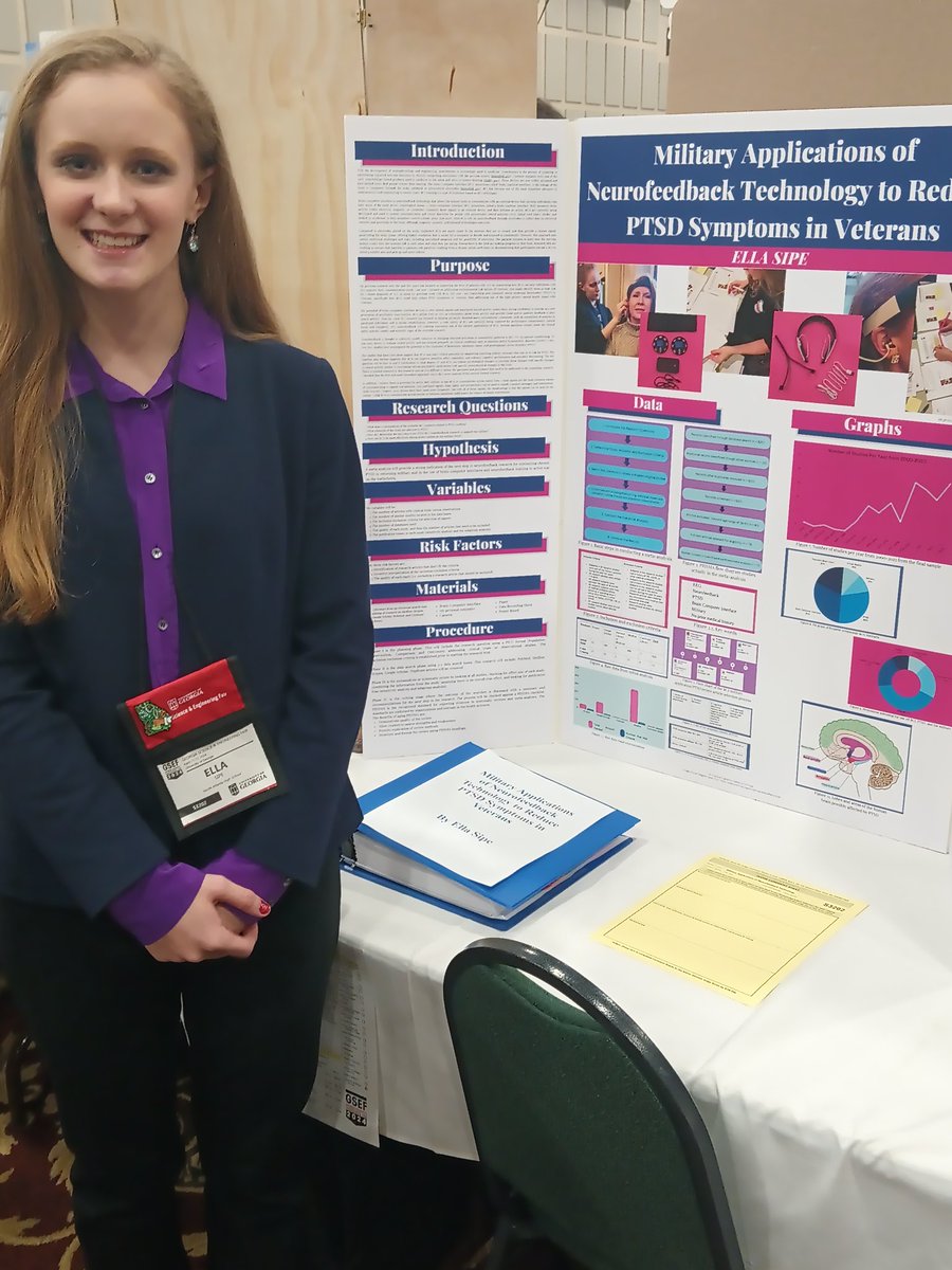 Congratulations to Ella Sipe - North Atlanta High School who received the Office of Naval Research Naval Science Award at the Georgia Science and Engineering Fair.  Go Ella!!!