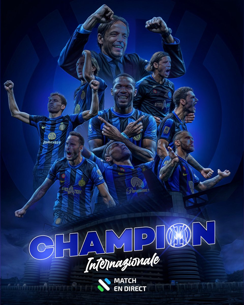 🏆 L'Inter Milan sacré champion d'Italie pour la 20e fois !