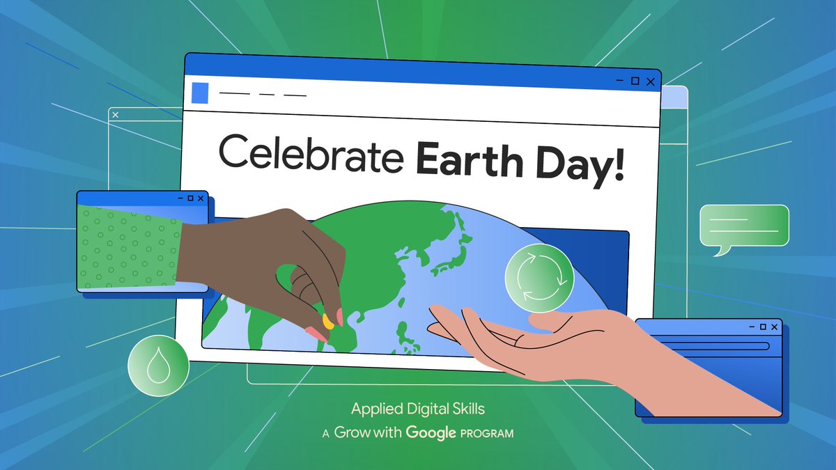 Plant the seed of celebration in your classroom this #EarthDay with this #AppliedDigitalSkills lesson collection that includes: 🌍Analyzing data with #GoogleEarth 🌍Creating a travel brochure for our planet 🌍Researching environmental topics and more! → goo.gle/3QeVkGF
