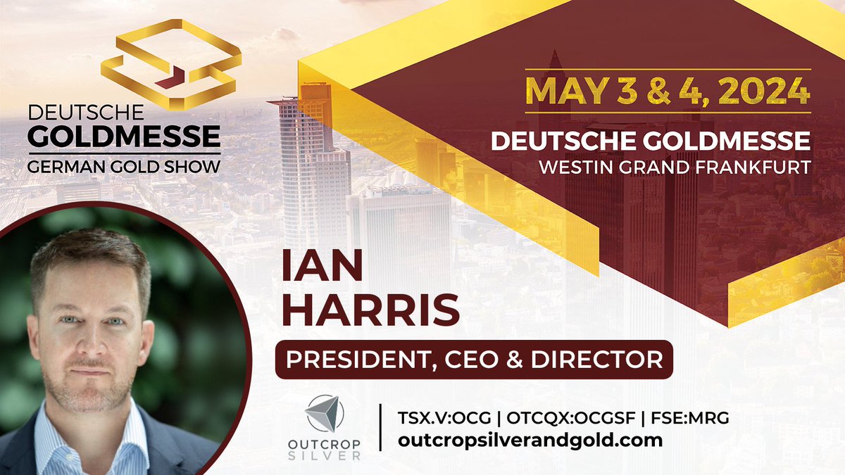copper_forum's tweet photo. #OCG is excited to announce its participation in the Deutsche Goldmesse in Frankfurt, taking place on May 3rd and 4th.

Register for Investor Meetings: https://t.co/NX9GsOwPWp

We look forward to connecting with you at the event!

$ocg #silver #mining #stockstowatch #stockstobuy https://t.co/Pd79UxmEqP