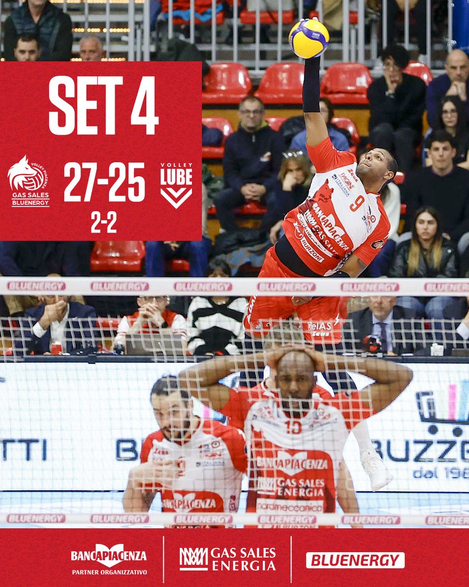 🏐 | PIACENZA-CIVITANOVA

✅ Si va al tie break!

Piacenza 2️⃣-2️⃣  Civitanova

#atuttogas #PiacenzaCivitanova #gassalesbluenergy #youenergyvolley #superlega