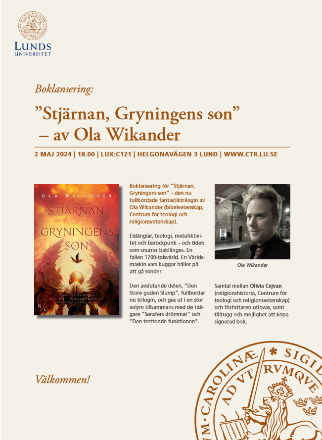 OlaWikander's tweet photo. Vacker affisch för boklanseringen!

Pretty poster for the book launch! https://t.co/z9IcLSO36c