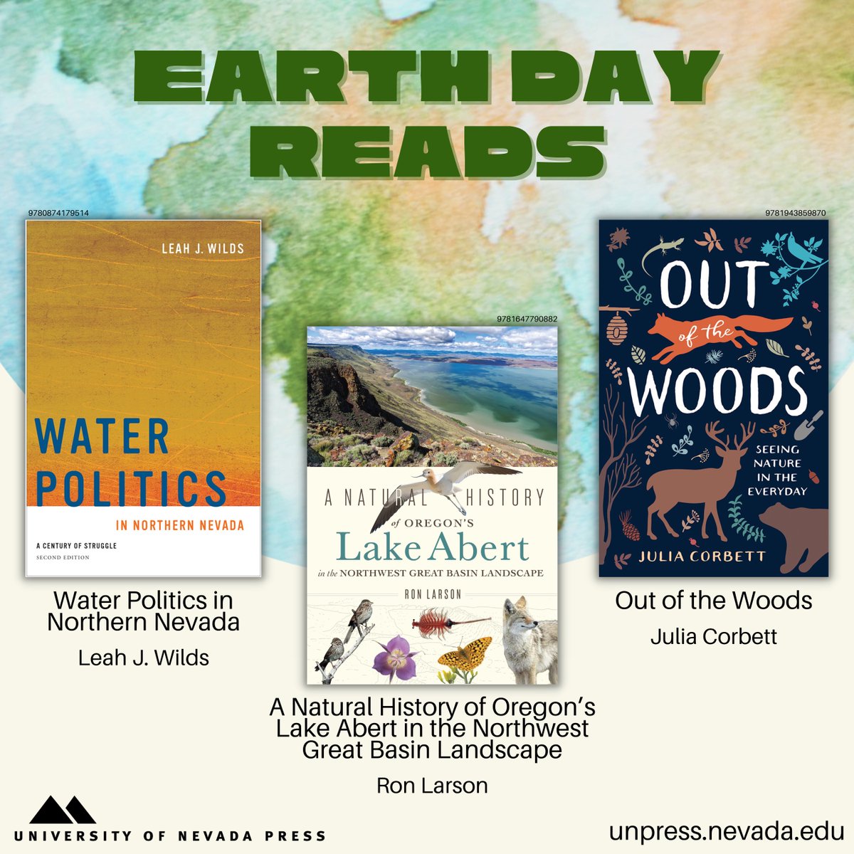 Happy Earth Day! Choose from some of our favorite titles, and read a great book today!

#UniversityOfNevadaPress #EarthDay #BookRecs #BookX