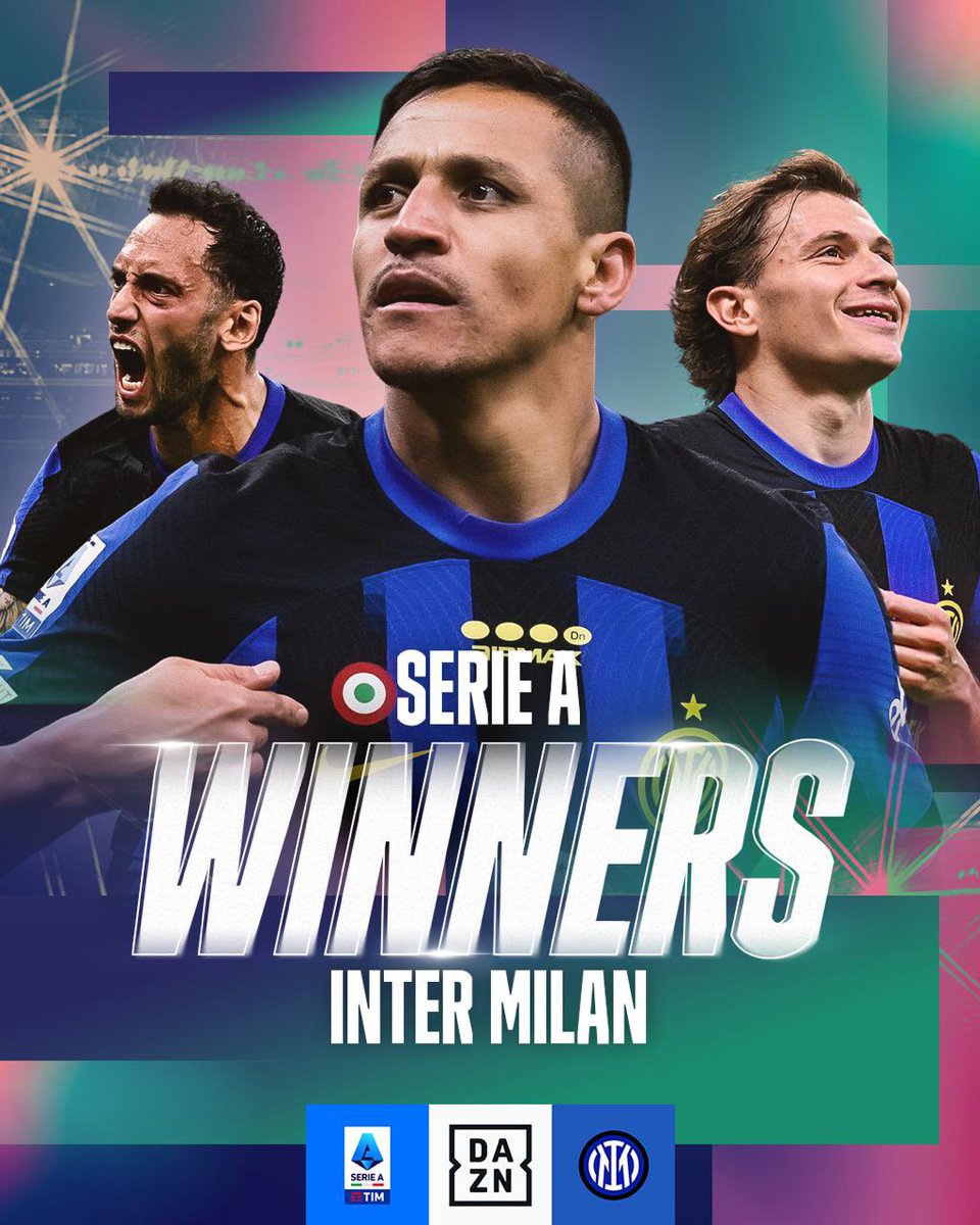 CHAMPIONS OF ITALY 🇮🇹🏆 Inter lift the 2023/24 Scudetto… and with five games to spare!