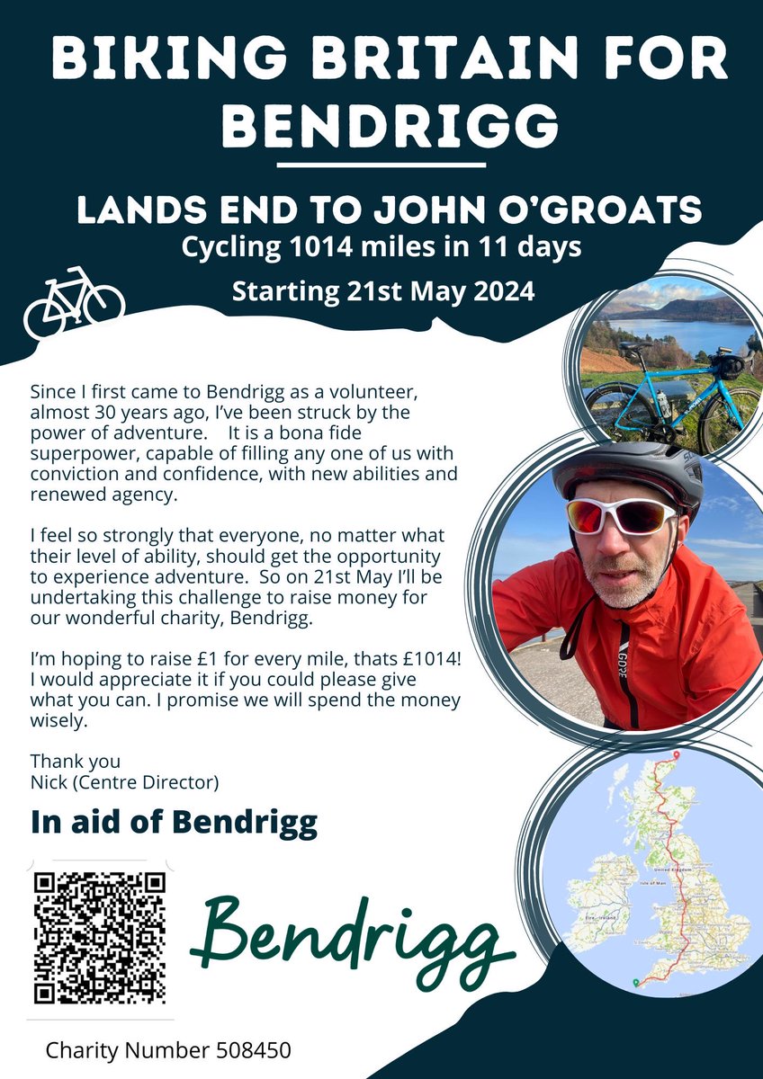 Hi folks, not long before I start riding…. I’d appreciate any support you might be able to offer. justgiving.com/page/nickslejo…