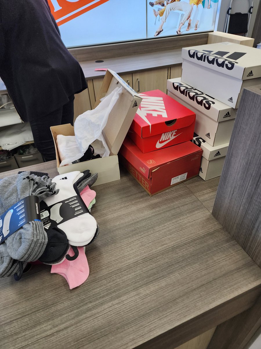 Thanks to @ShoesThatFit & @myrackroomshoes, we were able to buy over $2100 worth of shoes & socks for our students this school year! As a school counselor, I'm a part of many things that bring absolute joy to my students, but this program is my favorite! 😊👟 #schoolcounselor