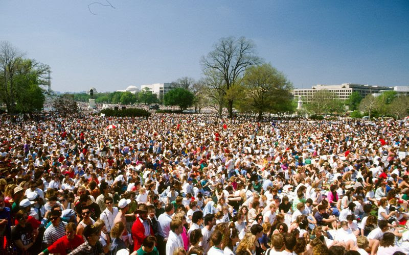 From the archives: #EarthDay, 1990. 🌍 Some of our members, like #ThirdAct MA's Rick J, have been participating in Earth Day since 1970. Environmental protection is a lifelong commitment, but #climatechange poses a threat. Join us in making a difference: thirdact.org/working-groups/