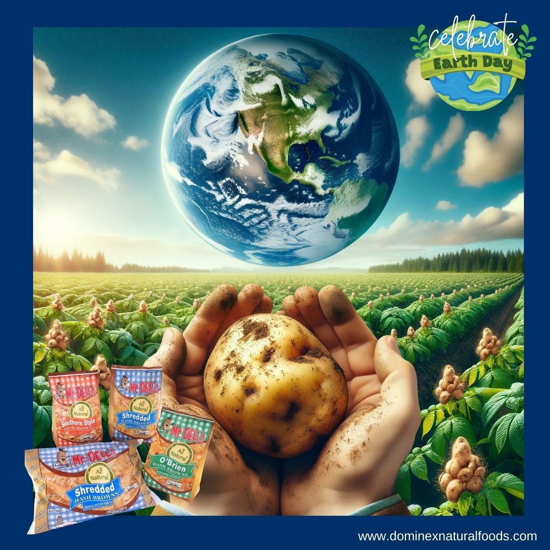 Happy #EarthDay from Mr. Dell's -- The #HashBrown People! 🌍🥔 Did you know that potatoes are a staple in cuisines across the globe? 🌏 From crispy fries in the USA to creamy mash in Ireland, and spicy aloo curry in India, there's no denying the global love for spuds! #MrDells