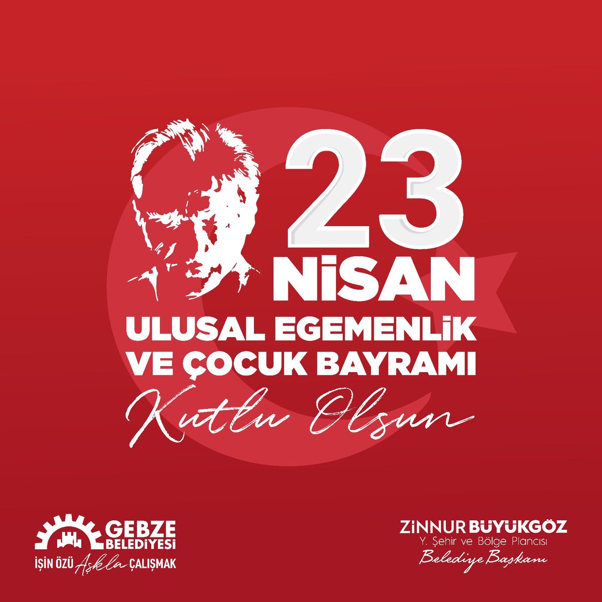 #23Nisan Ulusal Egemenlik ve Çocuk Bayramı kutlu olsun! Cumhuriyetimizin banisi Gazi Mustafa Kemal Atatürk başta olmak üzere tüm kahramanlarımızı rahmetle ve minnetle yâd ediyorum.🇹🇷