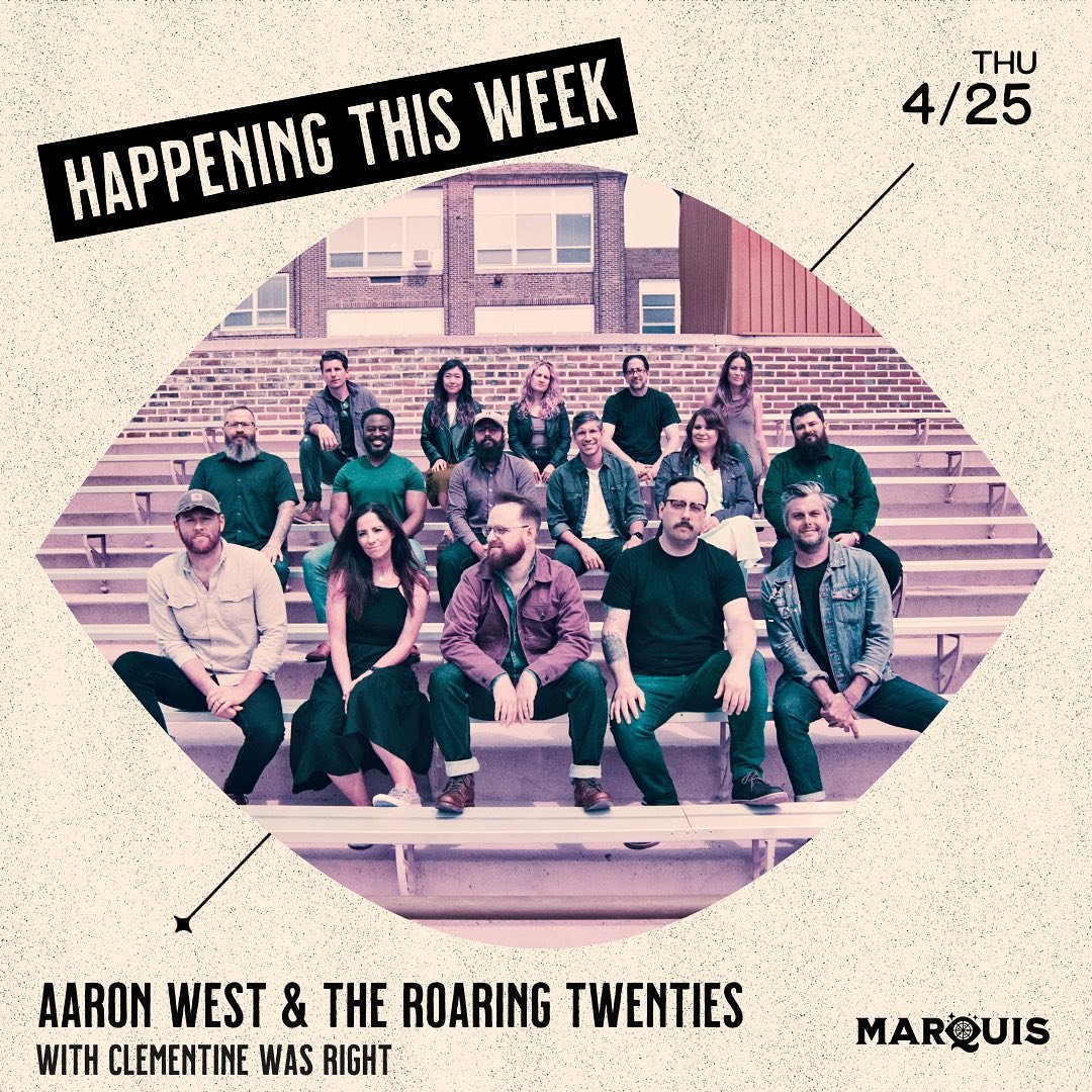 heyy tell your emotional denver friends we are opening for dan campbell's aaron west and the roaring twenties on thursday 🤠🍊