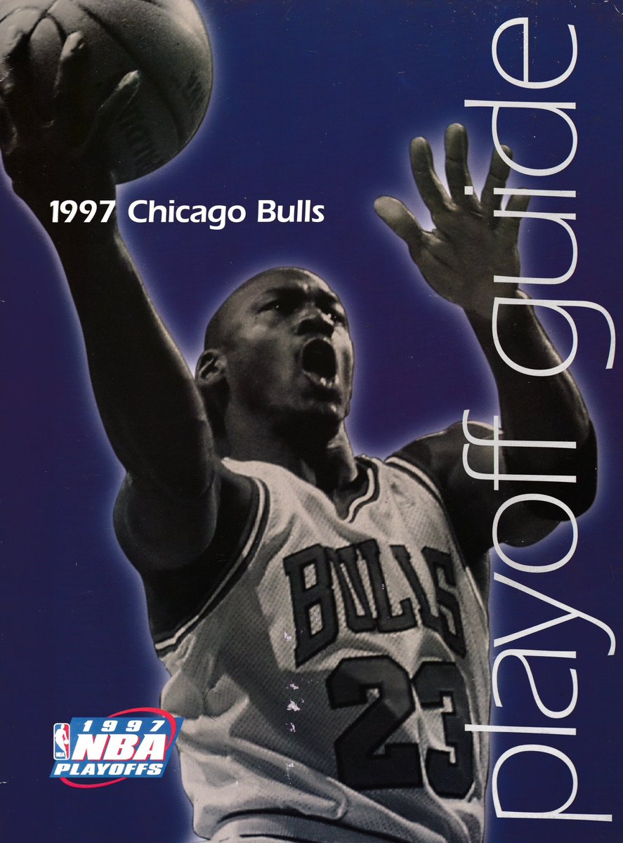 NBA Playoff Media Guide, 1997 #Jumpman #Jumpman23 #JumpmanHistory #AirJordan #MichaelJordan #Jordan #Chicago #Bulls #NBA #Mj23Covers