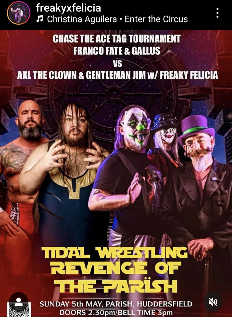 Oh dam... @Freaky_Felicia_ @TheAxlTheKlown & Gentlemen Jim are in the @TIDALWRESTLING Tag Tournament .... Just waiting on Hack N Slash announcement