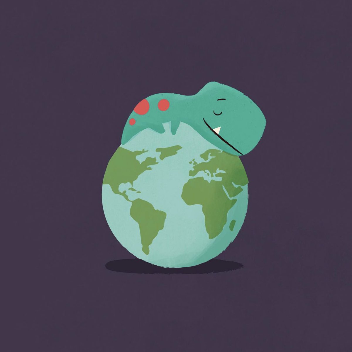 💚🦖 Happy Earth Day! (Tiny T. Rex art by @jayafleck ) #EarthDay2024