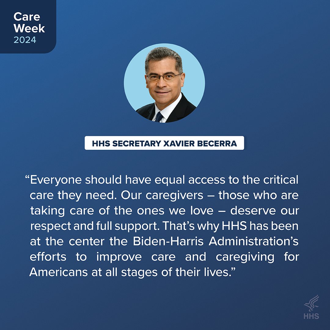 JUST IN! HHS issued 3 final rules to fulfill @POTUS' commitment to support family caregivers, boost pay & job quality for care workers, expand & improve care options, and improve the safety & quality of care in federally funded nursing homes. #CareWeek bit.ly/3WdlqgO