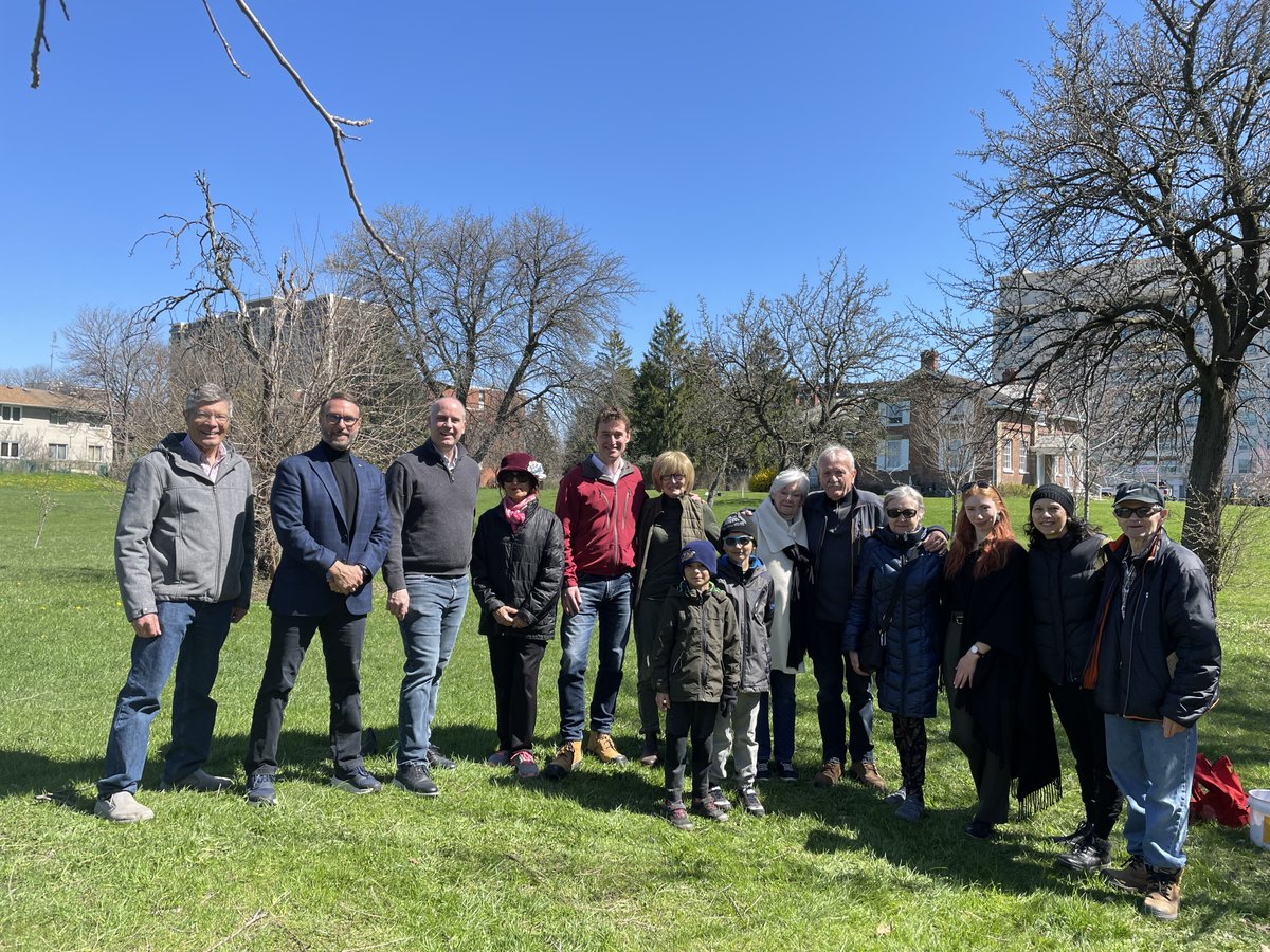 In celebration of Earth Day 2024 the 54th annual tree planting at Applewood Shaver House, with Yvan Baker, Donna Cansfield, Ted Opitz and community members. applewoodshaverhouse.ca A great historical site in Etobicoke